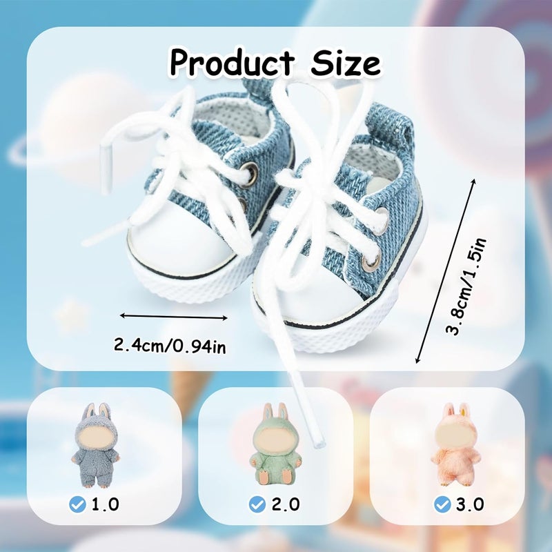 KIYEREE Store Shoes for Lububu(NO Doll),2025 Mini Shoes for Lububu Doll Accessories,Doll Shoes for Lububu Dress Up,Accessories for Lububu(Blue) - Image 4